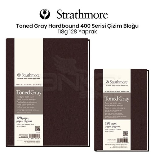 Strathmore Toned Gray Hardbound 128 Yaprak 118g 400 Series