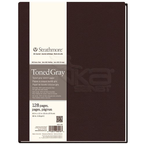 Strathmore Toned Gray Hardbound 128 Yaprak 118g 400 Series