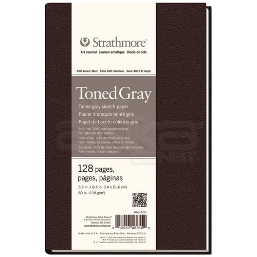 Strathmore Toned Gray Hardbound 128 Yaprak 118g 400 Series