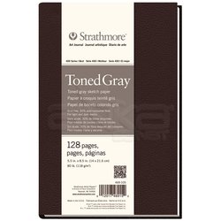 Strathmore Toned Gray Hardbound 128 Sayfa 118g 400 Series - Thumbnail