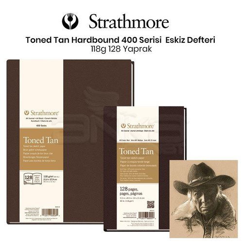 Strathmore Toned Tan Hardbound 128 Sayfa 118g 400 Series