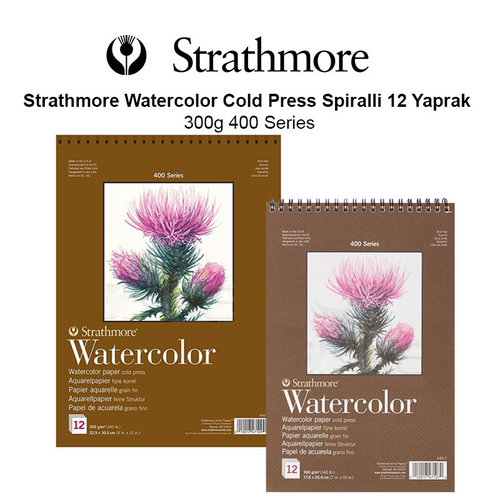 Strathmore Watercolor Cold Press Spiralli 12 Yaprak 300g 400 Series