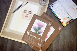 Strathmore - Strathmore Watercolor Cold Press Yandan Yapışkanlı 15 Yaprak 300g 400 Series (1)