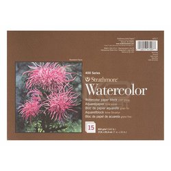 Strathmore - Strathmore Watercolor Cold Press Üstten Yapışkanlı 15 Yaprak 300g 400 Series (1)