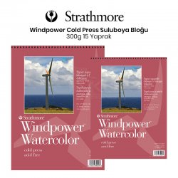 Strathmore Windpower Watercolor Cold Press 15 Yaprak 300g - Thumbnail
