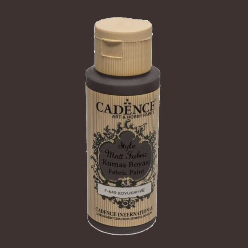 Cadence Style Matt Fabric Kumaş Boyası 59ml F649 Koyu Kahve Cadence Style Matt Fabric Kumaş Boyası 59ml F649 Koyu Kahve