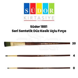 Südor - Südor 1881 Seri Sentetik Düz Kesik Uçlu Fırça