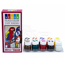 Südor - Südor Cam Boyası Su Bazlı 10lu Takım (15ml) (1)