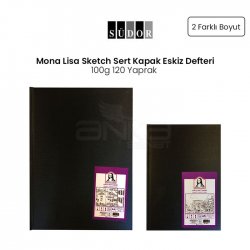 Südor - Südor Mona Lisa Sketch Sert Kapak Eskiz Defteri 100g 120 Yaprak