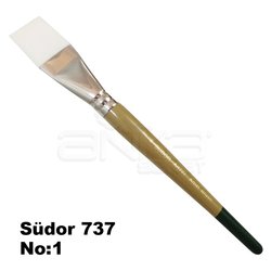 Südor - Südor 737 Seri One Stroke Sentetik Düz Kesik Uçlu Fırça (1)