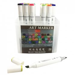 Anka Art - Superior Çift Uçlu Art Marker MS-837 24lü Set Plastik Kutu
