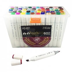 Superior Çift Uçlu Art Marker MS-837 60lı Set Plastik Kutu - Thumbnail