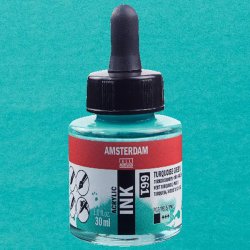 Amsterdam - Talens Amsterdam Acrylic Ink 30ml 661 Turquoise Green
