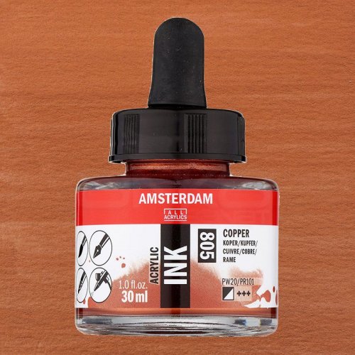 Talens Amsterdam Acrylic Ink 30ml 805 Copper - 805 Copper