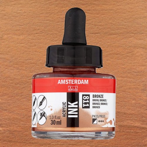 Talens Amsterdam Acrylic Ink 30ml 811 Bronze - 811 Bronze