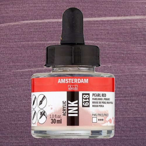 Talens Amsterdam Acrylic Ink 30ml 819 Pearl Red - 819 Pearl Red