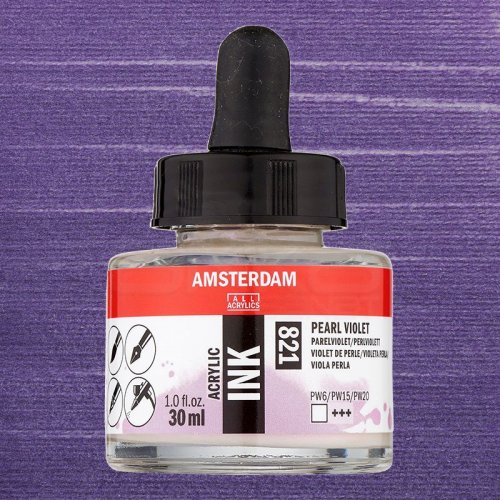 Talens Amsterdam Acrylic Ink 30ml 821 Pearl Violet - 821 Pearl Violet