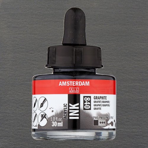 Talens Amsterdam Acrylic Ink 30ml 840 Graphite - 840 Graphite