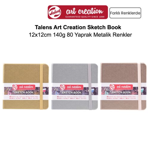 Talens Art Creation Sketch Book 12x12cm 140g 80 Yaprak Metalik Renkler