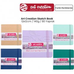 Art Creation - Talens Art Creation Sketch Book 12x12cm 140g 80 Yaprak Pastel Renkler