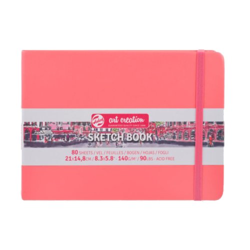 Talens Art Creation Sketch Book 21x14,8cm 140g 80 Yaprak Coral Red