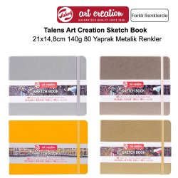 Art Creation - Talens Art Creation Sketch Book 21x14,8cm 140g 80 Yaprak Metalik Renkler