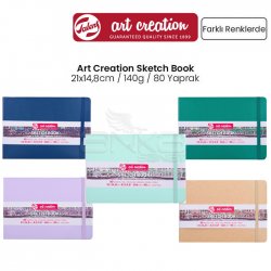 Art Creation - Talens Art Creation Sketch Book 21x14,8cm 140g 80 Yaprak Pastel Renkler