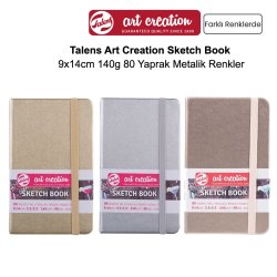 Art Creation - Talens Art Creation Sketch Book 9x14cm 140g 80 Yaprak Metalik Renkler