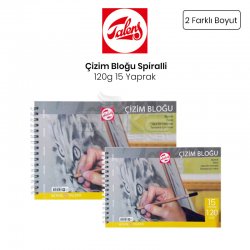 Talens - Talens Çizim Bloğu Spiralli 120g 15 Yaprak