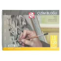 Talens - Talens Çizim Bloğu Spiralli 120g 15 Yaprak 25x35cm