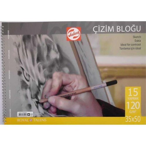 Talens Çizim Bloğu Spiralli 120g 15 Yaprak 35x50cm - 35x50cm