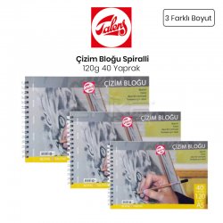 Talens - Talens Çizim Bloğu Spiralli 120g 40 Yaprak