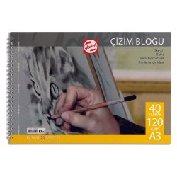 Talens - Talens Çizim Bloğu Spiralli 120g 40 Yaprak A3
