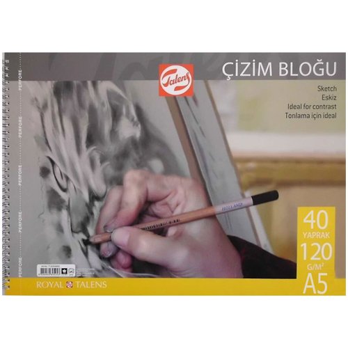 Talens Çizim Bloğu Spiralli 120g 40 Yaprak A5