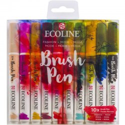 Talens - Talens Ecoline Brush Pen 10lu Set Stilist 9808