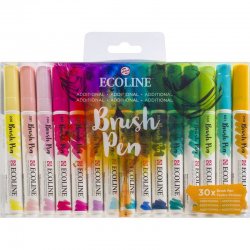 Talens - Talens Ecoline Brush Pen 30lu Set 9006