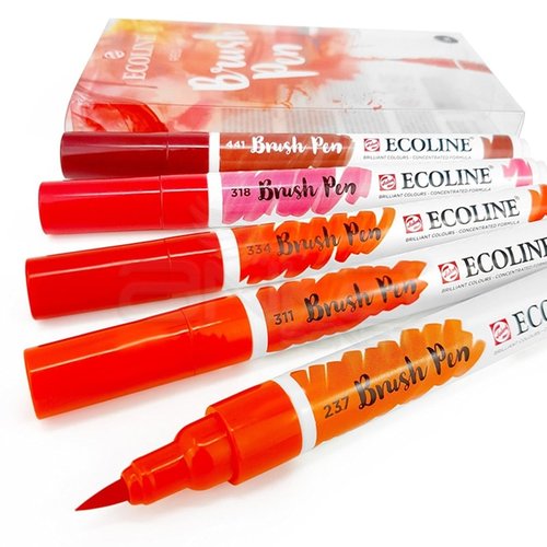 Talens Ecoline Brush Pen 5li Set Kırmızı Tonlar