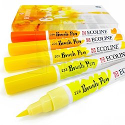 Talens - Talens Ecoline Brush Pen 5li Set Sarı Tonlar (1)