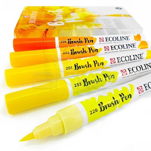 Talens Ecoline Brush Pen 5li Set Sarı Tonlar