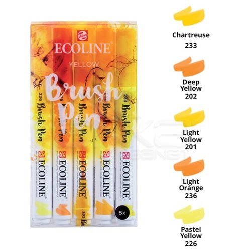Talens Ecoline Brush Pen 5li Set Sarı Tonlar