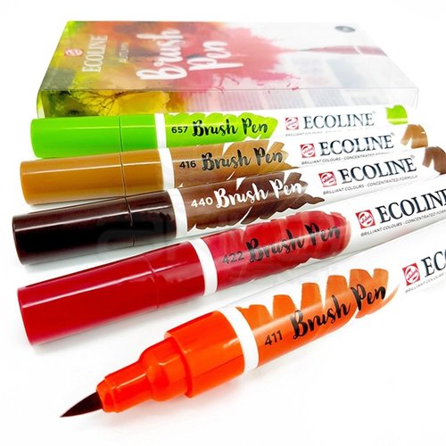 Talens Ecoline Brush Pen 5li Set Sonbahar Tonları