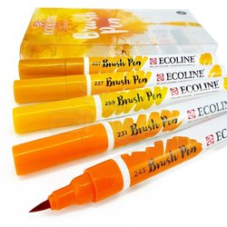 Talens - Talens Ecoline Brush Pen 5li Set Toprak Tonlar (1)