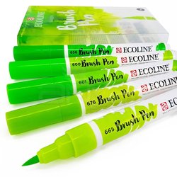 Talens Ecoline Brush Pen 5li Set Yeşil Tonlar - Thumbnail
