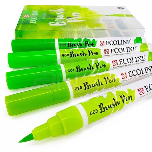 Talens Ecoline Brush Pen 5li Set Yeşil Tonlar