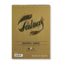 Talens - Talens Sketch Eskiz Defteri A3 50 Yaprak 90g Üstten Spiralli 