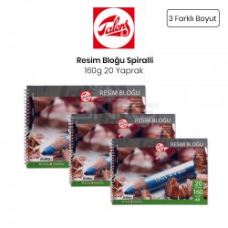 Talens - Talens Resim Bloğu Spiralli 160g 20 Yaprak