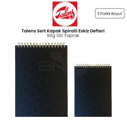 Talens - Talens Sert Kapak Spiralli Eskiz Defteri 90g 100 Yaprak