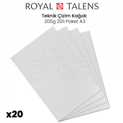 Talens - Talens Teknik Çizim Kağıdı 200g 20li Paket A3