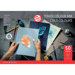 Talens Toned Colour Mix Cold Çok Amaçlı Sanatsal Blok 180g 50 Yaprak - Thumbnail