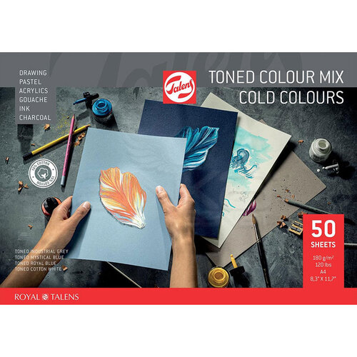 Talens Toned Colour Mix Cold Çok Amaçlı Sanatsal Blok 180g 50 Yaprak